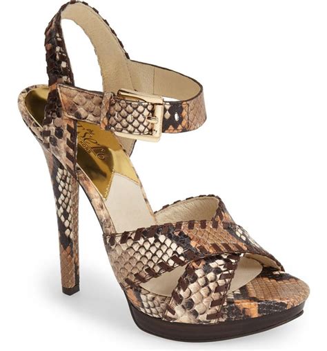 michael kors snakeskin platform heels|snake embossed leather shoes.